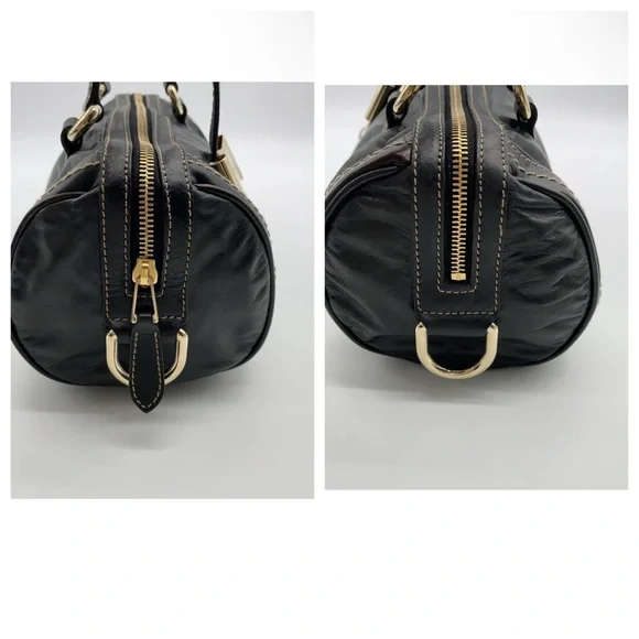 Gucci vintage Duchessa Black Leather mini Boston bag - Picture 5 of 16